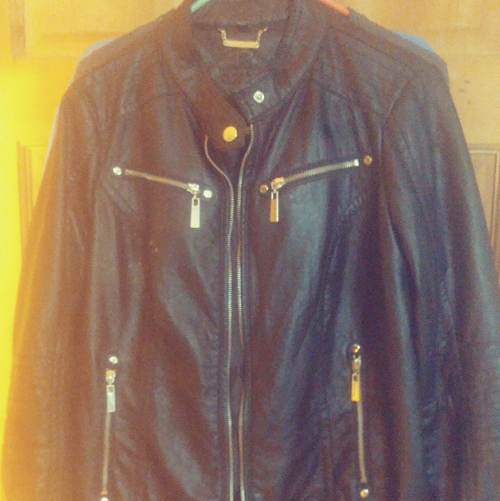 JouJou Size Medium Moto Style Leather Jacket